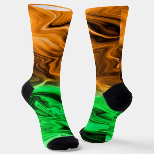 Abstrakte verschwommenes gepunktetes Muster in ora Socken (Gewinkelt)