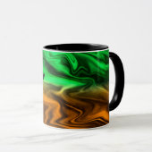 Abstrakte verschwommenes gepunktetes Muster in ora Tasse (VorderseiteRechts)