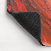 Abstrakte vertikale Geste in Rot Mousepad (Ecke)