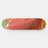 Abstrakte vertikale Geste in Rot Skateboard (Horizontal)