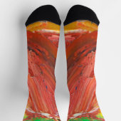 Abstrakte vertikale Geste in Rot Socken (Oben)