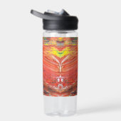 Abstrakte vertikale Geste in Rot Trinkflasche (Rechts)