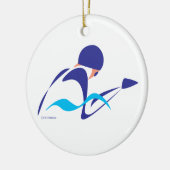 Abstrakte Verzierung des Keramik Ornament (Links)