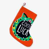 Abstrakte viel Glück Kleiner Weihnachtsstrumpf (Vorderansicht (hängend))