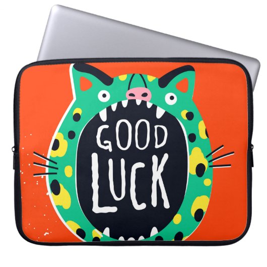 Abstrakte viel Glück Laptopschutzhülle (Vorderseite)