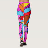 abstrakte Vielfarbigkeit Leggings (Rückseite)