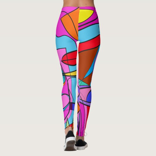 abstrakte Vielfarbigkeit Leggings (Rückseite)