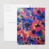 Abstrakte Vintage Blume Postkarte (Vorne/Hinten)