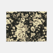 Abstrakte Vintage Blumenglastextur Fleecedecke (Vorderseite (Horizontal))