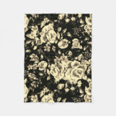 Abstrakte Vintage Blumenglastextur Fleecedecke (Vorderseite)