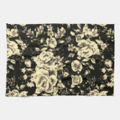Abstrakte Vintage Blumenglastextur Geschirrtuch (Horizontal)