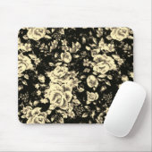 Abstrakte Vintage Blumenglastextur Mousepad (Mit Mouse)