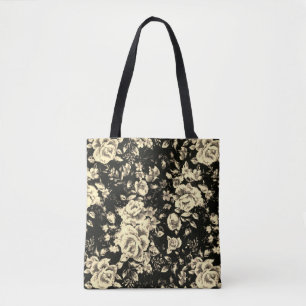Abstrakte Vintage Blumenglastextur Tasche