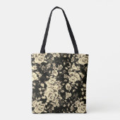 Abstrakte Vintage Blumenglastextur Tasche (Rückseite)