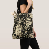 Abstrakte Vintage Blumenglastextur Tasche (Von Nahem)