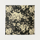 Abstrakte Vintage Blumenglastextur Wandteppich (Vorderseite (Horizontal))