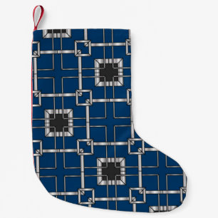 Abstrakte Vintage Dekoration. Illustration Kleiner Weihnachtsstrumpf