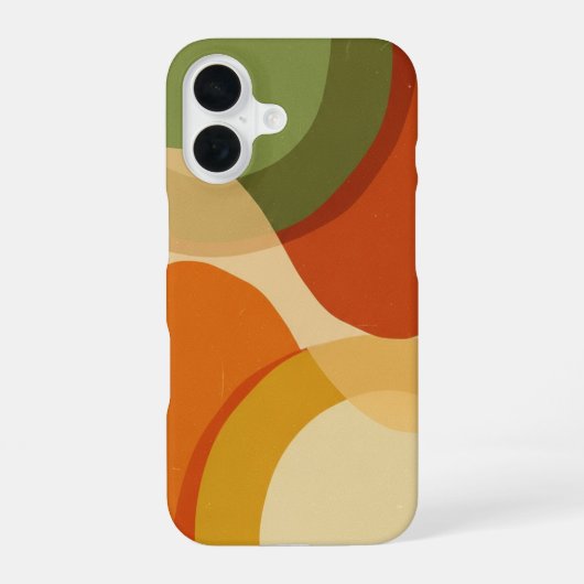 Abstrakte Vintage-Formen iPhone 16 Hülle (Rückseite)