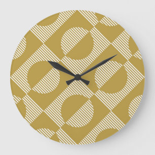 Abstrakte Vintage-Geometrie nahtlos Große Wanduhr