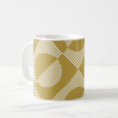 Abstrakte Vintage Geometrie nahtlos Kaffeetasse (Vorderseite Links)