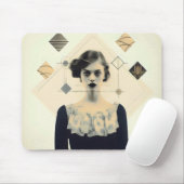 Abstrakte Vintage Girl Mousepad (Mit Mouse)