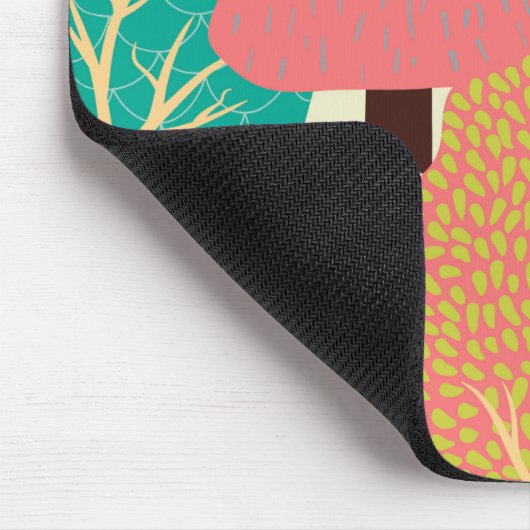 Abstrakte Vintage Grünbäume Mousepad (Ecke)