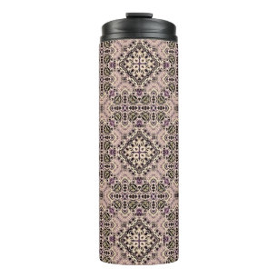 abstrakte Vintage Hintergrundfarbe Mosaiksymmetrie Thermosbecher