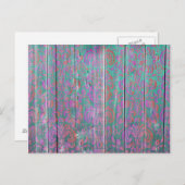 Abstrakte Vintage Rosa Rosen Postkarte (Vorne/Hinten)