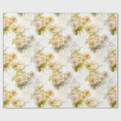 Abstrakte Vintage Rose Garden Geschenkpapier (Flach)