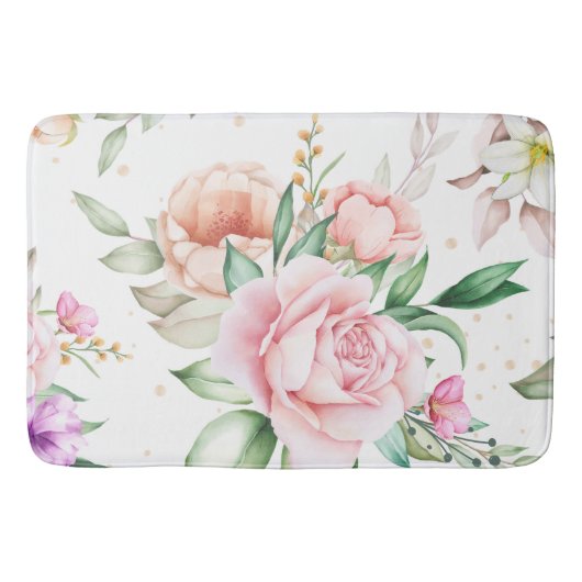 Abstrakte Vintage Wasserfarbe für Frauen Badematte (Vorderseite)