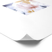 Abstrakte violette Blumen Poster (Ecke)