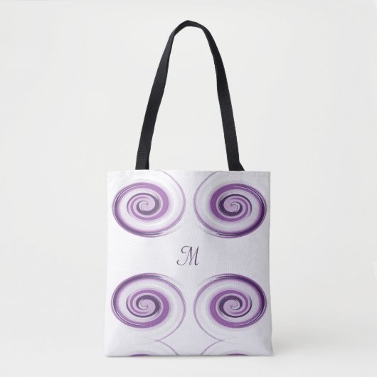 Abstrakte violette Bürste streicht Spirale Tasche (Vorderseite)