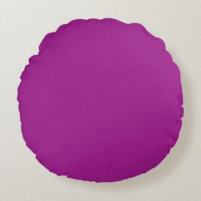 Abstrakte violette einfache Farbe Rundes Kissen (Vorderseite)