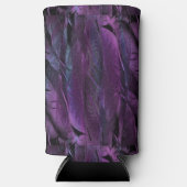 Abstrakte violette lila Federn Selters Dosenkühler (Vorderseite)