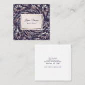 Abstrakte violette rosa Spirale Quadratische Visitenkarte (Vorne/Hinten)