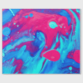 Abstrakte violette und blaue Malerei Geschenkpapier (Flach)