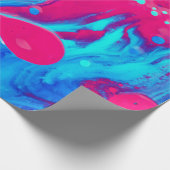 Abstrakte violette und blaue Malerei Geschenkpapier (Ecke)