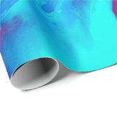 Abstrakte violette und blaue Malerei Geschenkpapier (Rolleneckpunkt)