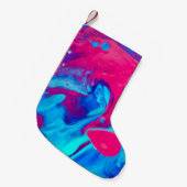 Abstrakte violette und blaue Malerei Kleiner Weihnachtsstrumpf (Vorderansicht (hängend))