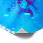 Abstrakte violette und blaue Malerei Poster (Ecke)