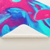 Abstrakte violette und blaue Malerei Sherpadecke (3/4)
