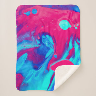 Abstrakte violette und blaue Malerei Sherpadecke
