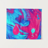 Abstrakte violette und blaue Malerei Wandteppich (Vorderseite (Horizontal))