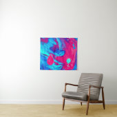 Abstrakte violette und blaue Malerei Wandteppich (Beispiel (Horizontal))