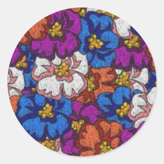 Abstrakte Violetten - Aufkleber (Vorderseite)