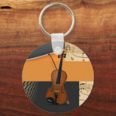 Abstrakte Violingestaltung Schlüsselanhänger (Rückseite)