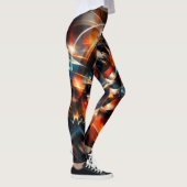 Abstrakte Vision von Bewegung und Geist Leggings (Rechts)