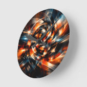 Abstrakte Vision von Bewegung und Geist Runde Wanduhr (Winkel)