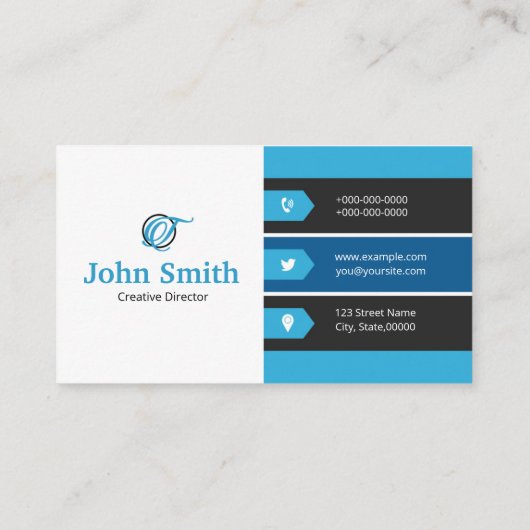 Abstrakte Visitenkarte (Rückseite)