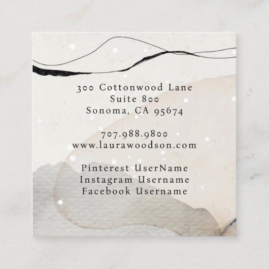 Abstrakte Visitenkarte (Rückseite)